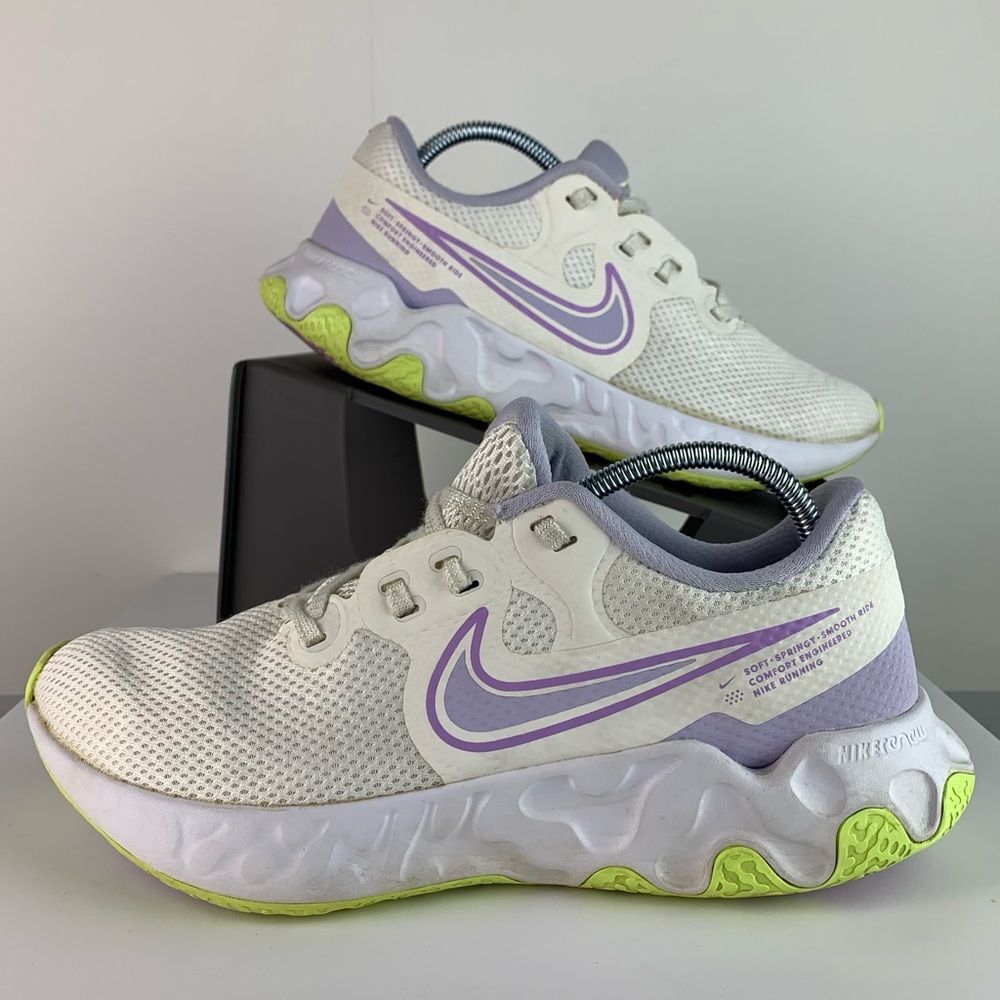 Nike Women’s Renew Ride 2 Summit White Lilac Running Shoes Size 9